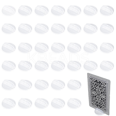 50Pcs Plastic Name Card Holders AJEW-CP0009-07-1