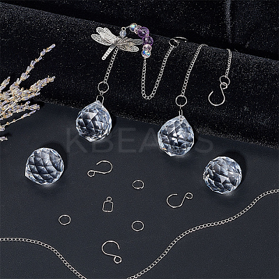 DIY Teardrop Crystal Chandelier Parts Making Findings DIY-SP0001-26-1