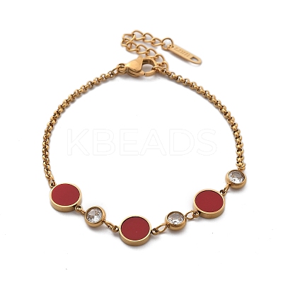 Ion Plating(IP) 304 Stainless Steel Link Bracelets BJEW-P345-10G-02-1