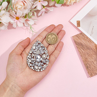 1Pc Alloy Rhinestone Brooches JEWB-MA0001-02B-1