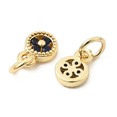Brass Micro Pave Cubic Zirconia Pendants KK-Z147-01G-03-1