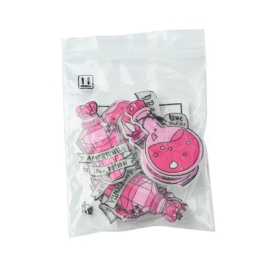 8Pcs 4 Styles Acrylic Pendants MACR-FS0001-76-1