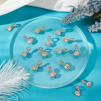 30Pcs 3 Colors Rack Plating Alloy European Dangle Charms MPDL-FH0001-04-1