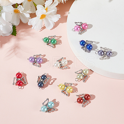 Acrylic & Alloy Connector Charms PALLOY-GO00019-1
