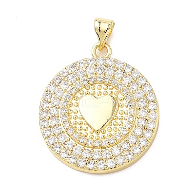 Brass Micro Pave Cubic Zirconia Pendants KK-H539-17A-06-1