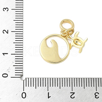Brass Enamel European Dangle Charms KK-C110-12G-1