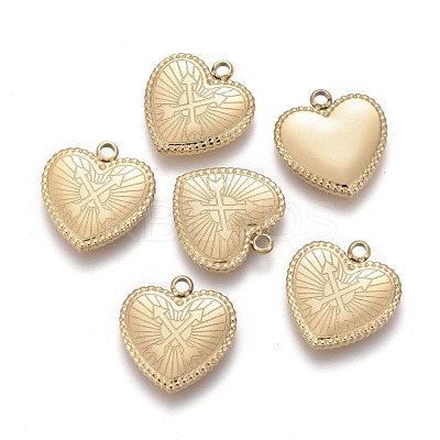 Valentine's Day Ion Plating(IP) 304 Stainless Steel Pendants STAS-F256-050G-1