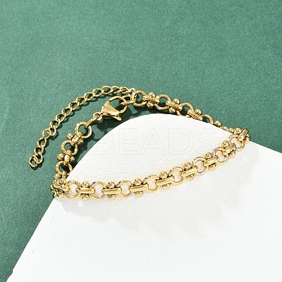 304 Stainless Steel Link Chain Bracelets for Women BJEW-Z143-22G-01-1