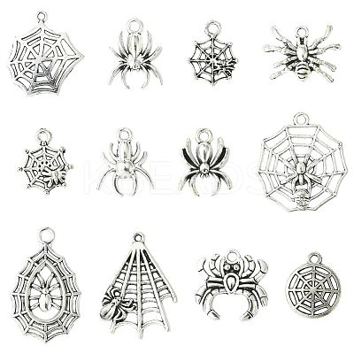 12Pcs 12 Styles Tibetan Style Alloy Pendants FIND-FS0004-67-1