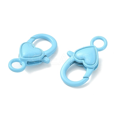 20Pcs Spray Painted Eco-Friendly Alloy Lobster Claw Clasps PALLOY-YW026-01-1