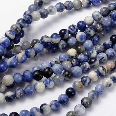 Natural Sodalite Beads Strand X-GSR8mmC013-1