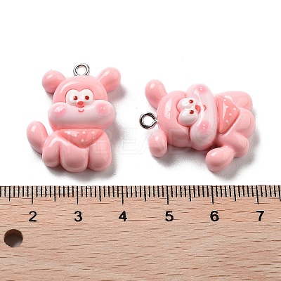 Opaque Resin Puppy Pendants LS-RESI-R444-02B-1