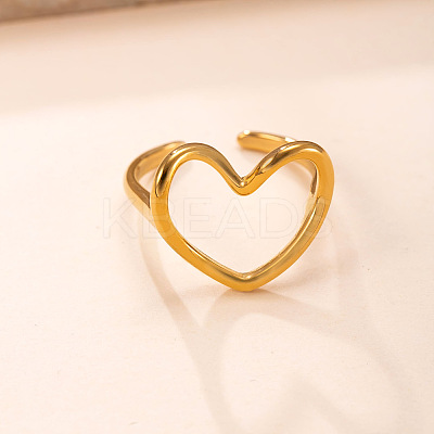 304 Stainless Steel Cuff Open Rings for Women WGDDE5D-01-1
