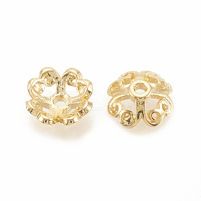Brass Bead Caps KK-S345-089-1