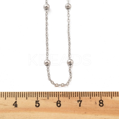 Brass Satellite Chains Necklaces for Women NJEW-D302-28P-1