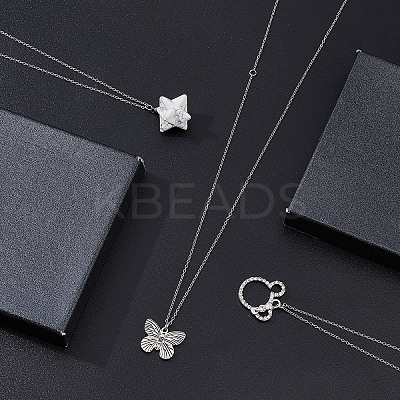 304 Stainless Steel Cable Chain Necklaces PH-NJEW-E122-11P-1