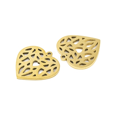 5Pcs 201 Stainless Steel Pendants LS-STAS-MO56-02B-G-1
