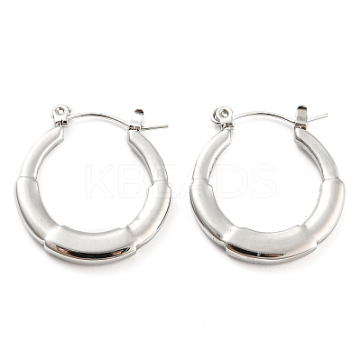 Non-Tarnish Ring 304 Stainless Steel Hoop Earrings for Women EJEW-C067-10P-1