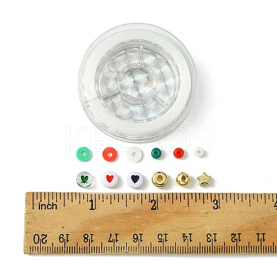 Christmas DIY Acrylic & CCB Plastic & Polymer Clay & Glass Beads Bracelets Jewelry Making Kits DIY-FS0006-22-1