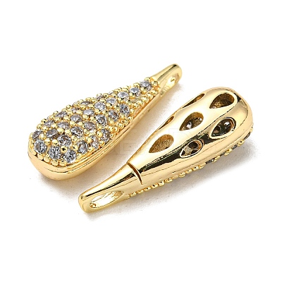 Brass Micro Pave Cubic Zirconia Pendants KK-H460-08G-1