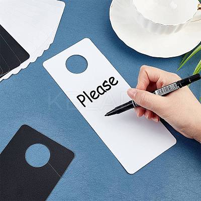 40Pcs 2 Colors Frosted PVC Plastic Hangtag AJEW-GL0001-22-1
