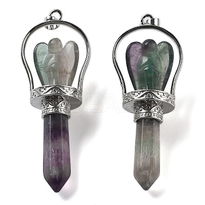 Natural Fluorite Pointed Big Pendants KK-H491-01P-05-1