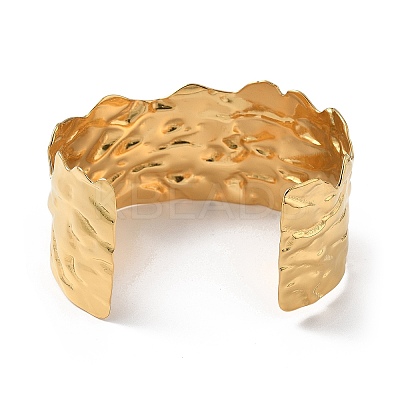 Ion Plating(IP) 304 Stainless Steel Cuff Bangles for Women BJEW-Z078-21G-1