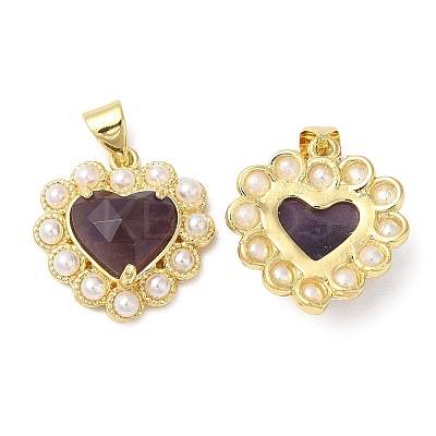 Natural Amethyst Pendants G-E599-05G-A03-1