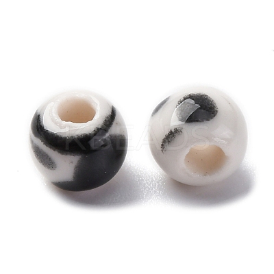 Bright Glazed Porcelain Beads PORC-D300-A13-1