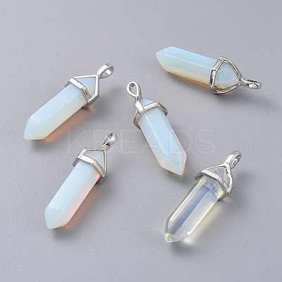 Opalite Double Terminated Pointed Pendants G-XCP0001-38-1