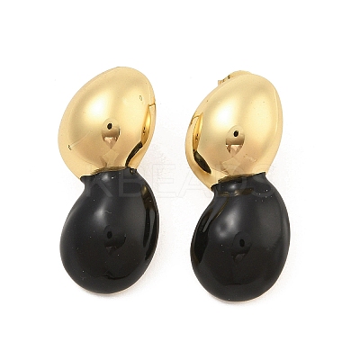 PVD Vacuum Plating Golden 304 Stainless Steel Stud Earrings for Women EJEW-Z068-11G-1