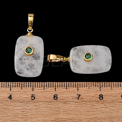 Natural Quartz Crystal Pendants G-P628-01G-10-1
