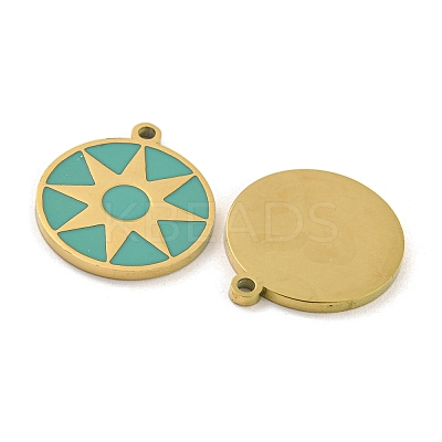 316 Surgical Stainless Steel Enamel Pendants STAS-M073-15G-1