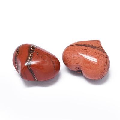 Natural Red Jasper Heart Palm Stone G-F637-11G-1