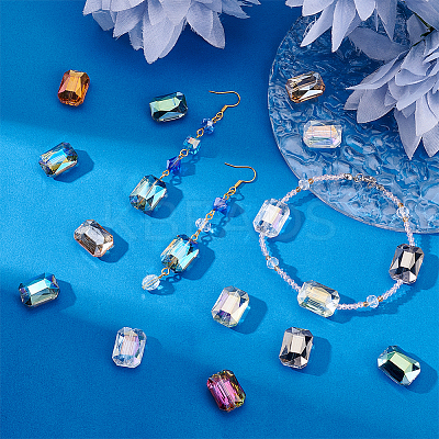 104pcs 8 Colors Electroplate Transparent Glass Beads Strands EGLA-PH0001-55-1