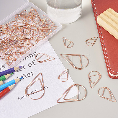 200Pcs 3 Style Carbon Steel Paper Clips FIND-TA0002-18RG-1