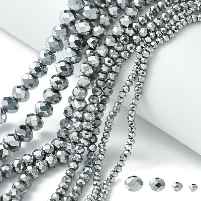 4 Strands 4 Styles Electroplate Transparent Glass Beads Strands EGLA-YW0001-84B-1