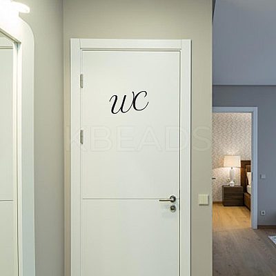 2Pcs Acrylic WC Signs AJEW-CN0001-52-1