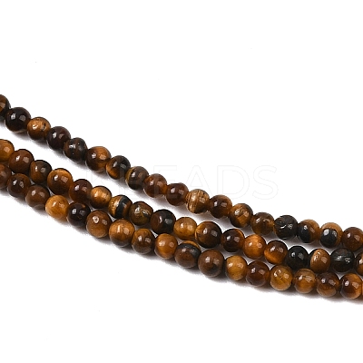 Natural Tiger Eye Beads Strands G-G099-2mm-4-1