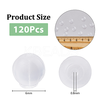 120Pcs Plastic Full-covered Ear Nuts FIND-FH0007-98-1