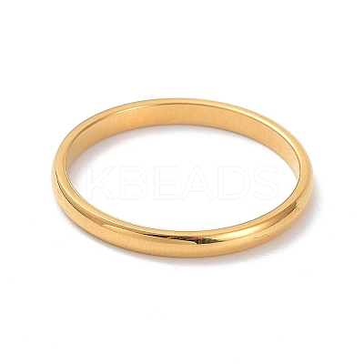 2mm Polished Plain Dome Finger Ring for Girl Women RJEW-C012-05E-G-1