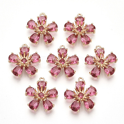 Transparent Glass Pendants X-GLAA-R212-06C-1