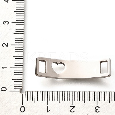 201 Stainless Steel Laser Cut Curved Connector Charms STAS-Z119-32P-01-1