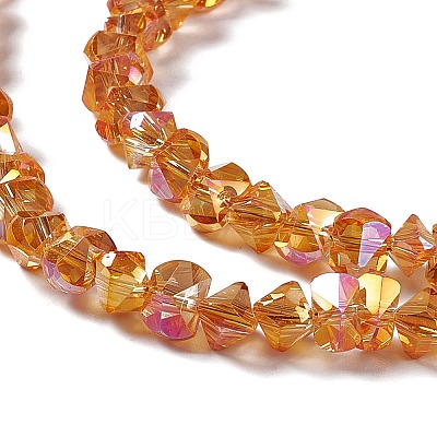 Transparent Electroplate Glass Beads Strands EGLA-L043-FR01-1