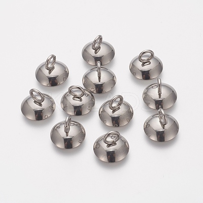 304 Stainless Steel Bead Cap Pendant Bails STAS-L205-20P-1