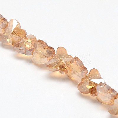 Electroplate Crystal Glass Butterfly Beads Strands EGLA-F041-A-1