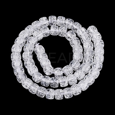 Crackle Transparent Glass Beads Strands GLAA-N069-03A-10-1