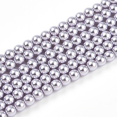 Baking Paint Pearlized Glass Pearl Bead Strands HY-N002-3mm-A04-1