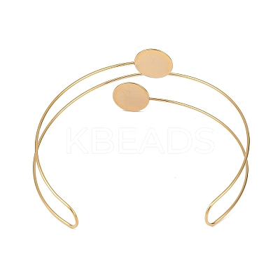304 Stainless Steel Cuff Necklace Making LS-STAS-B117-02G-1