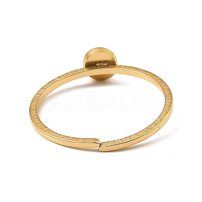 304 Stainless Steel Adjustable Open Cuff Rings X-RJEW-Q806-01G-06-1